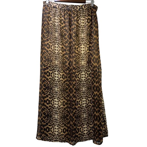 Vertigo Wild Savanna Sheer Maxi Skirt Medium Glam Sexy Mobwife Aesthetic NWT - Picture 1 of 7
